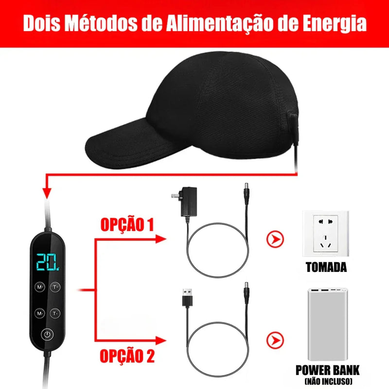 CAPILUS PRO™ Boné de LED Terapia Capilar Profissional
