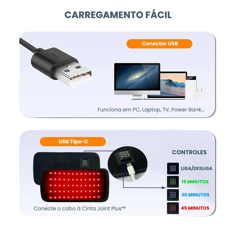 JOINT PLUS™ Cinta de LED Terapia para Alívio de Dores - VitaLux