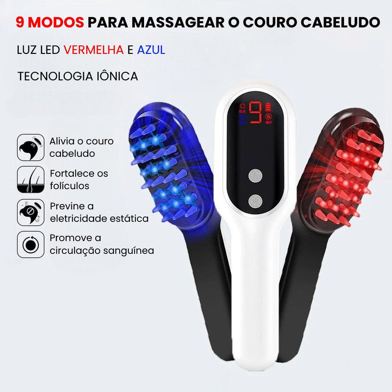 MANA™ Escova de LED Terapia Capilar Anti Queda - VitaLux