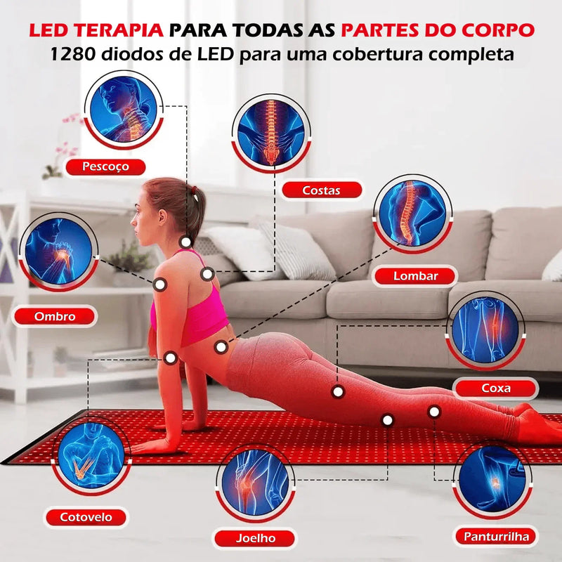 MUSCLE FIX™ Tapete de Luz LED Vermelha e Infravermelha